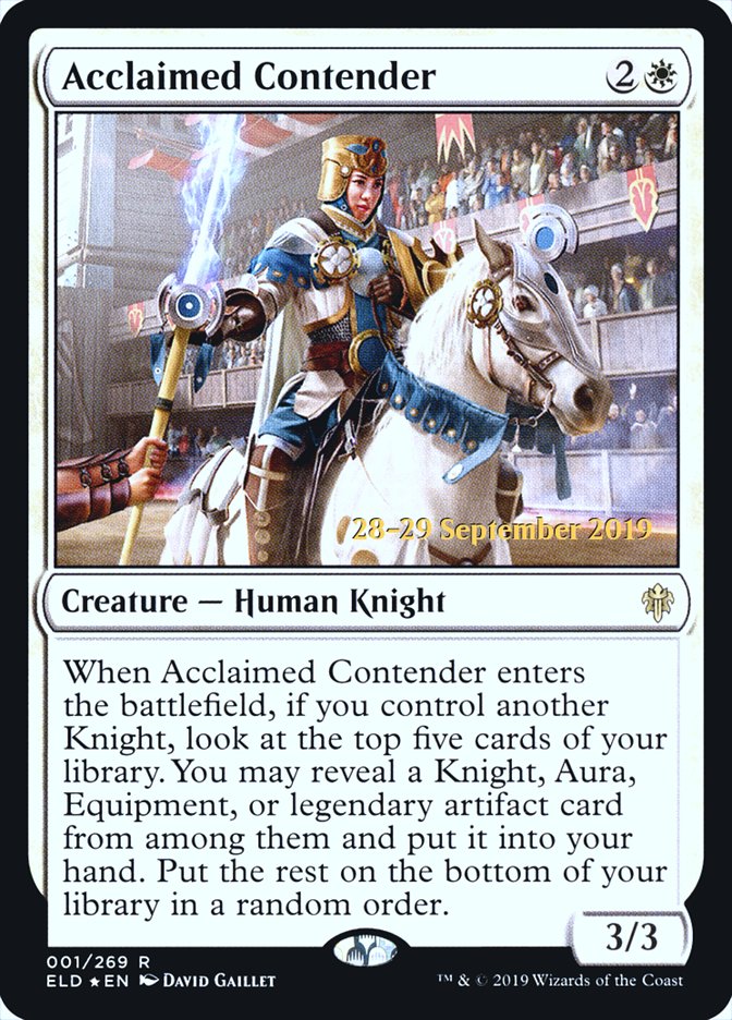 Acclaimed Contender  [Throne of Eldraine Prerelease Promos] | Card Citadel