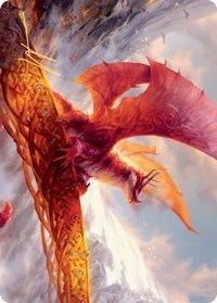 Goldspan Dragon Art Card (Gold-Stamped Signature) [Kaldheim: Art Series] | Card Citadel