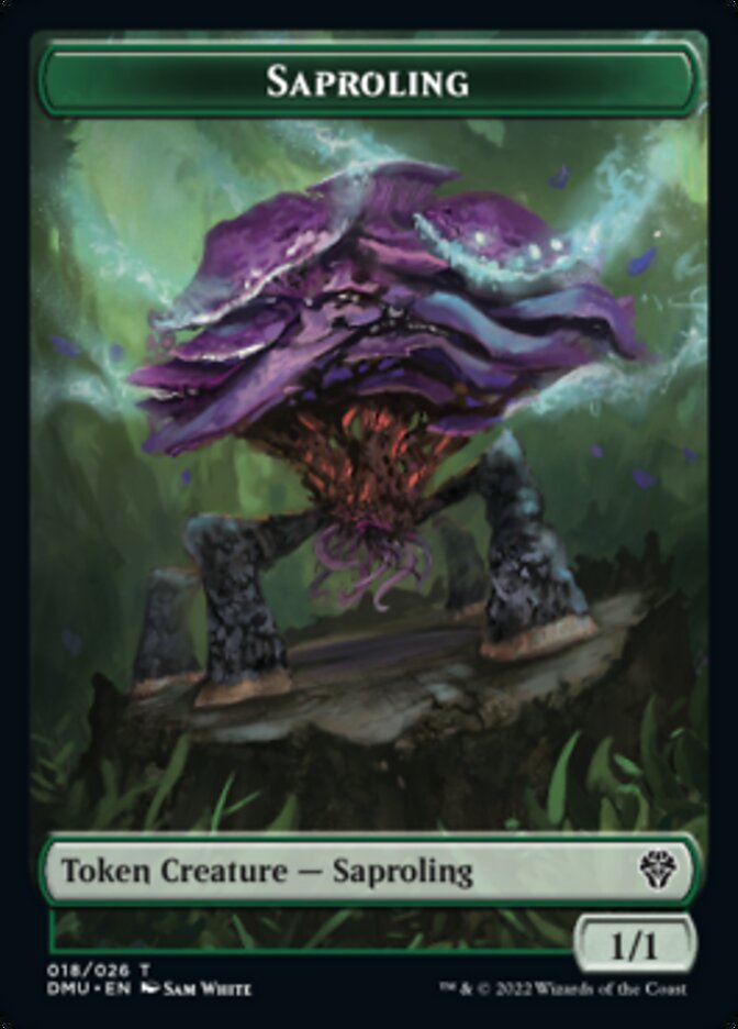 Saproling // Dragon Double-sided Token [Dominaria United Tokens] | Card Citadel