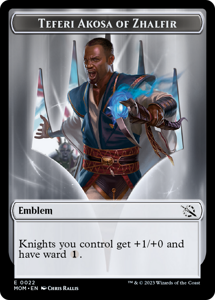 Teferi Akosa of Zhalfir Emblem [March of the Machine Tokens] | Card Citadel