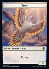 Bird (002) // Monk Double-sided Token [Dominaria United Tokens] | Card Citadel