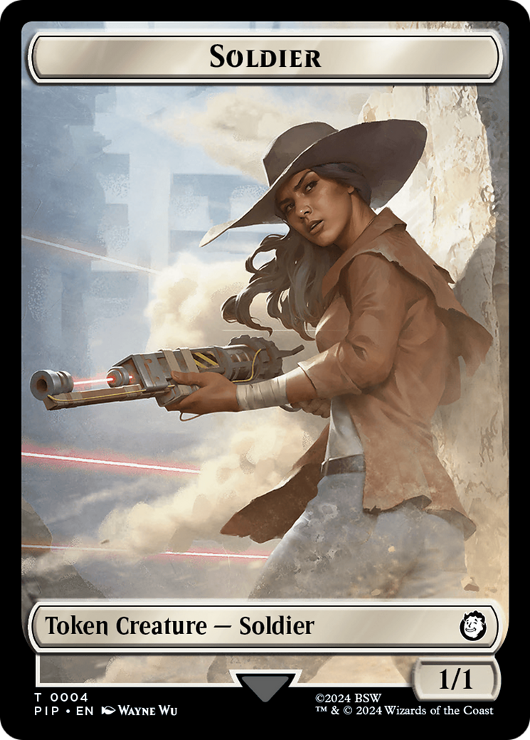 Treasure (0018) // Soldier (0004) Double-Sided Token [Fallout Tokens] | Card Citadel