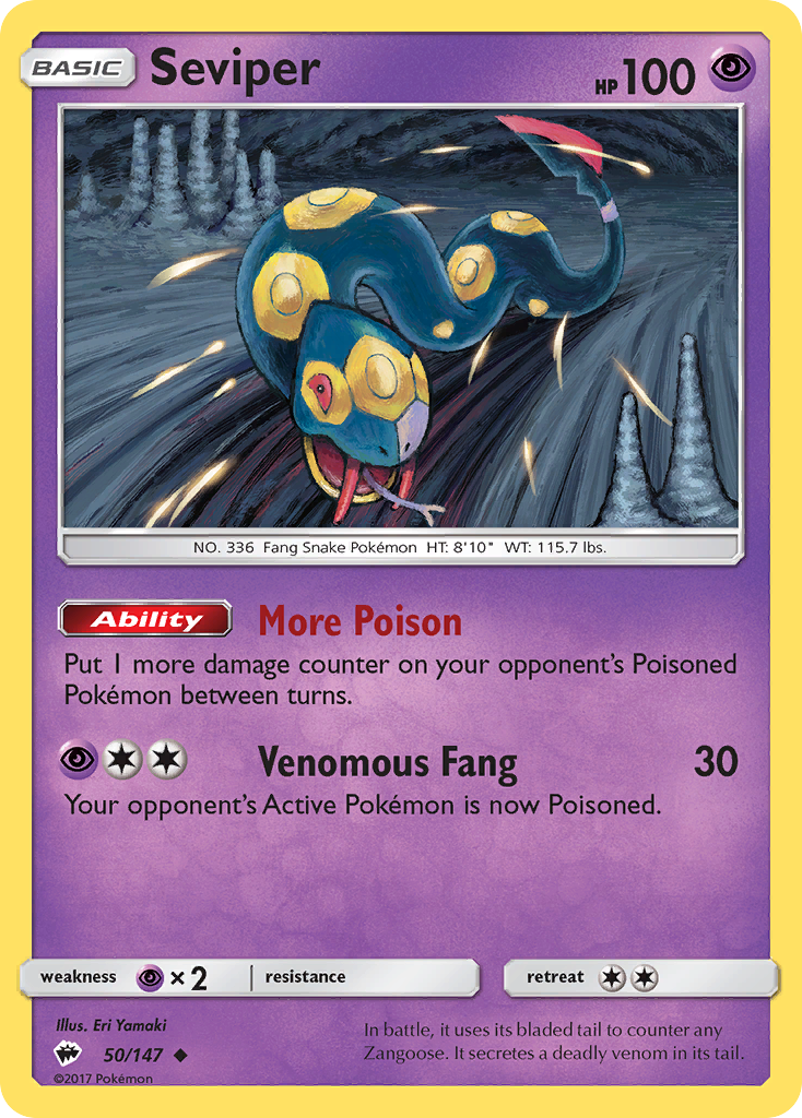 Seviper (50/147) [Sun & Moon: Burning Shadows] | Card Citadel