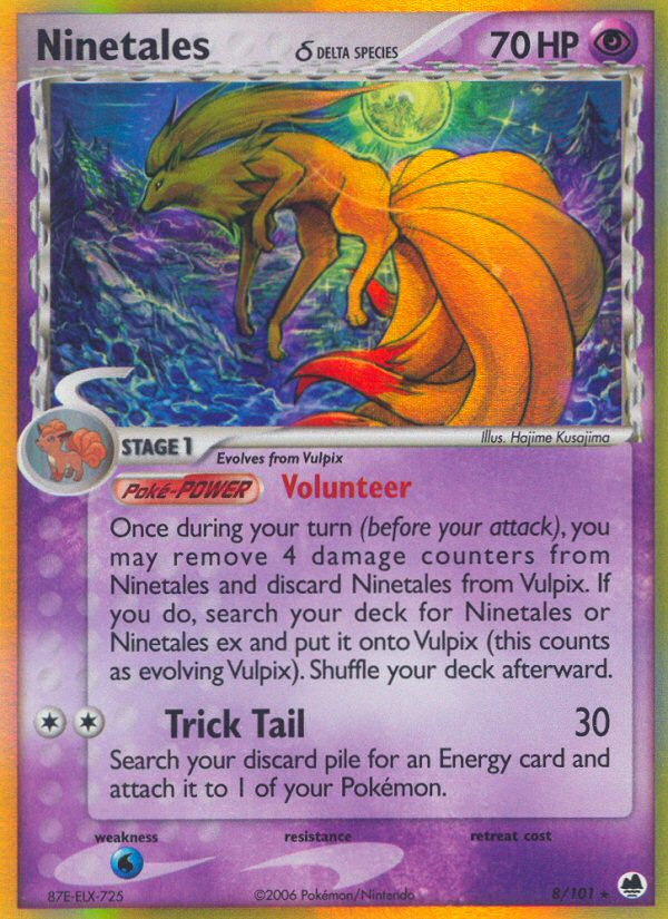 Ninetales (8/101) (Delta Species) [EX: Dragon Frontiers] | Card Citadel