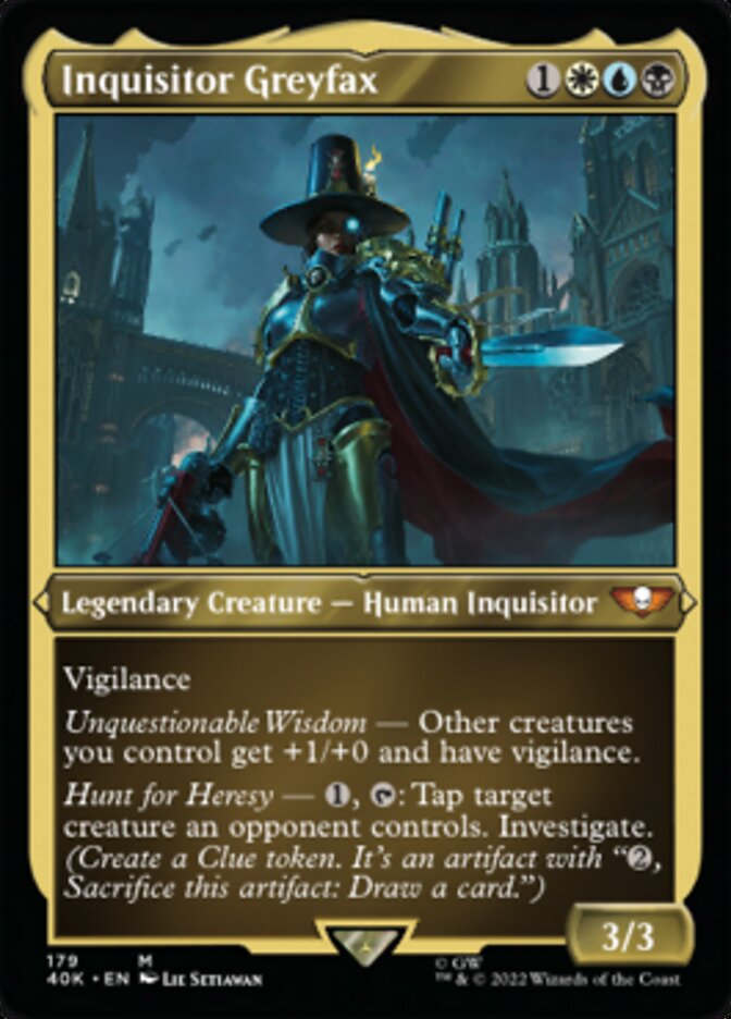 Inquisitor Greyfax (Display Commander) (Surge Foil) [Universes Beyond: Warhammer 40,000] | Card Citadel