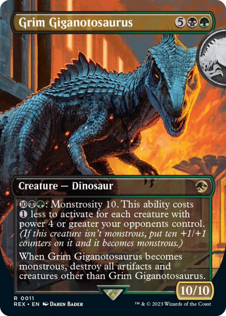 Grim Giganotosaurus (Borderless) [Jurassic World Collection] | Card Citadel
