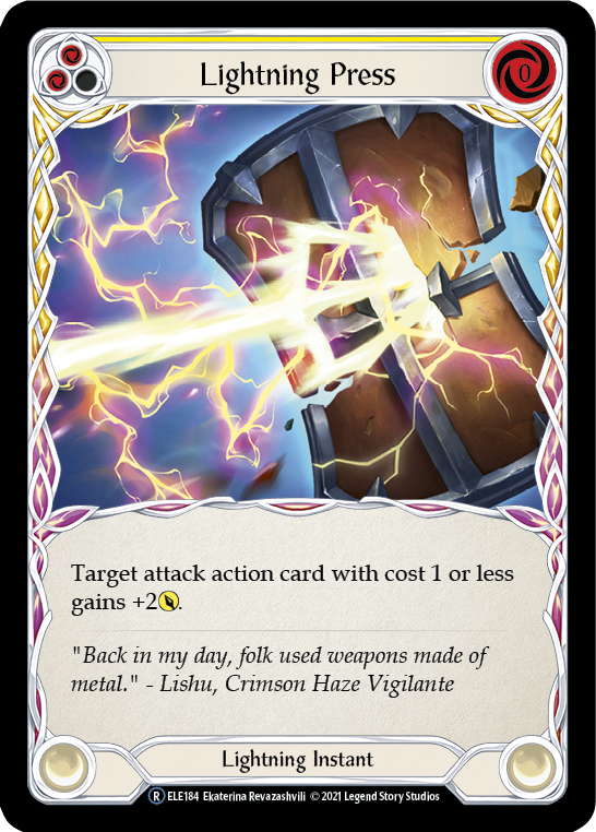Lightning Press (Yellow) [U-ELE184] Unlimited Normal | Card Citadel