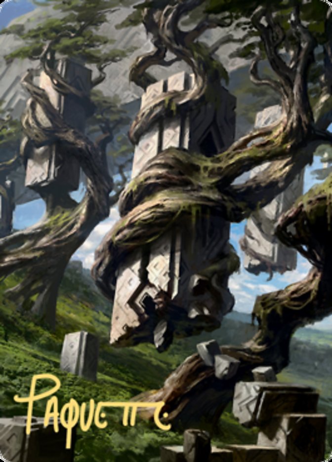 Forest 2 Art Card (Gold-Stamped Signature) [Zendikar Rising Art Series] | Card Citadel