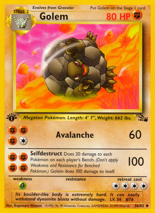 Golem (36/62) [Fossil 1st Edition] | Card Citadel