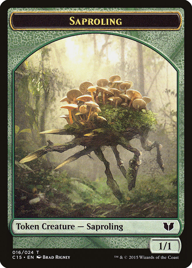 Snake (021) // Saproling Double-Sided Token [Commander 2015 Tokens] | Card Citadel
