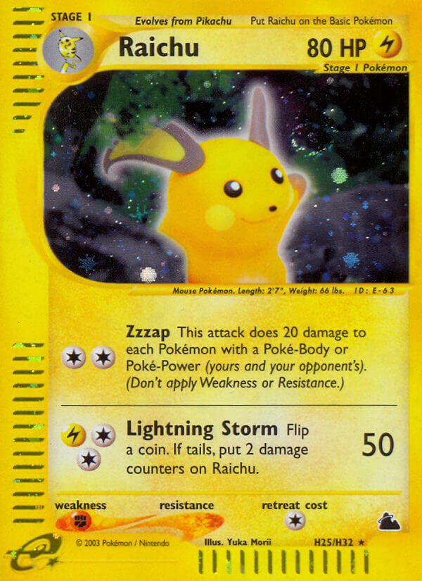 Raichu (H25/H32) [Skyridge] | Card Citadel
