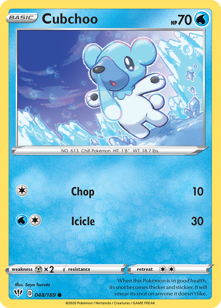 Cubchoo (048/189) [Sword & Shield: Darkness Ablaze] | Card Citadel