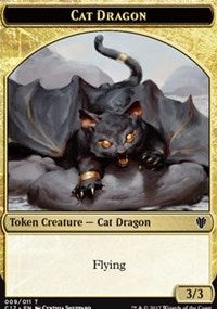 Cat Dragon (009) // Dragon (006) Double-sided Token [Commander 2017 Tokens] | Card Citadel