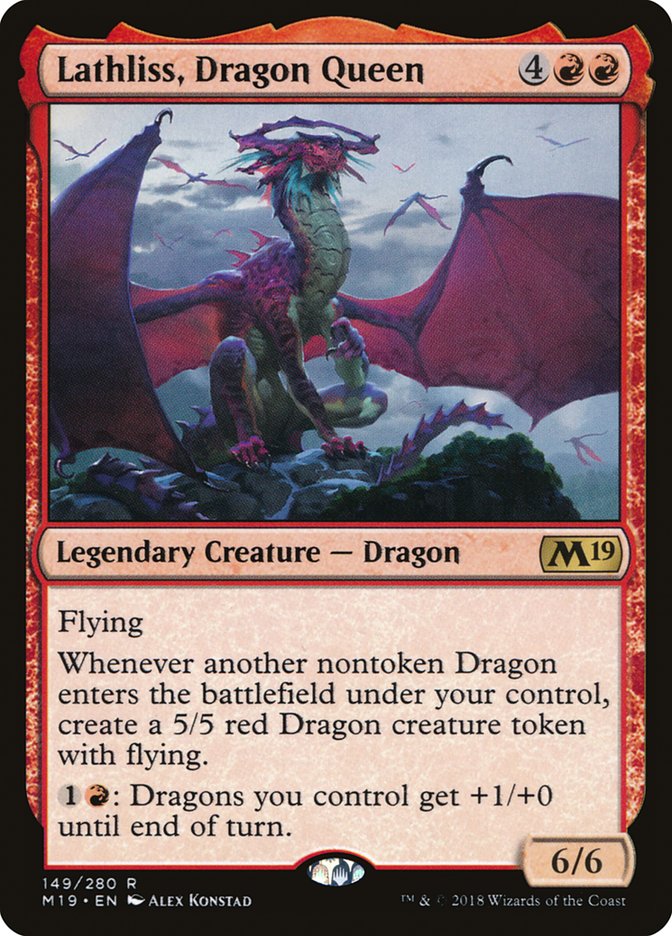 Lathliss, Dragon Queen [Core Set 2019] | Card Citadel