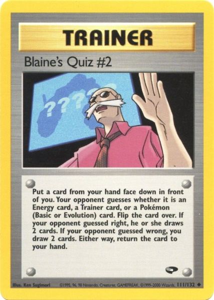 Blaine's Quiz #2 (111/132) [Gym Challenge Unlimited] | Card Citadel