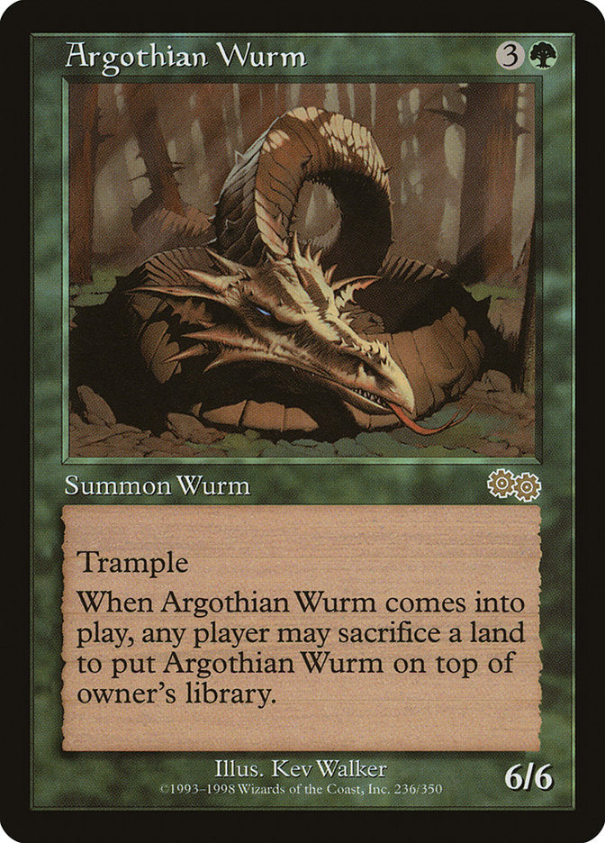 Argothian Wurm [Urza's Saga] | Card Citadel