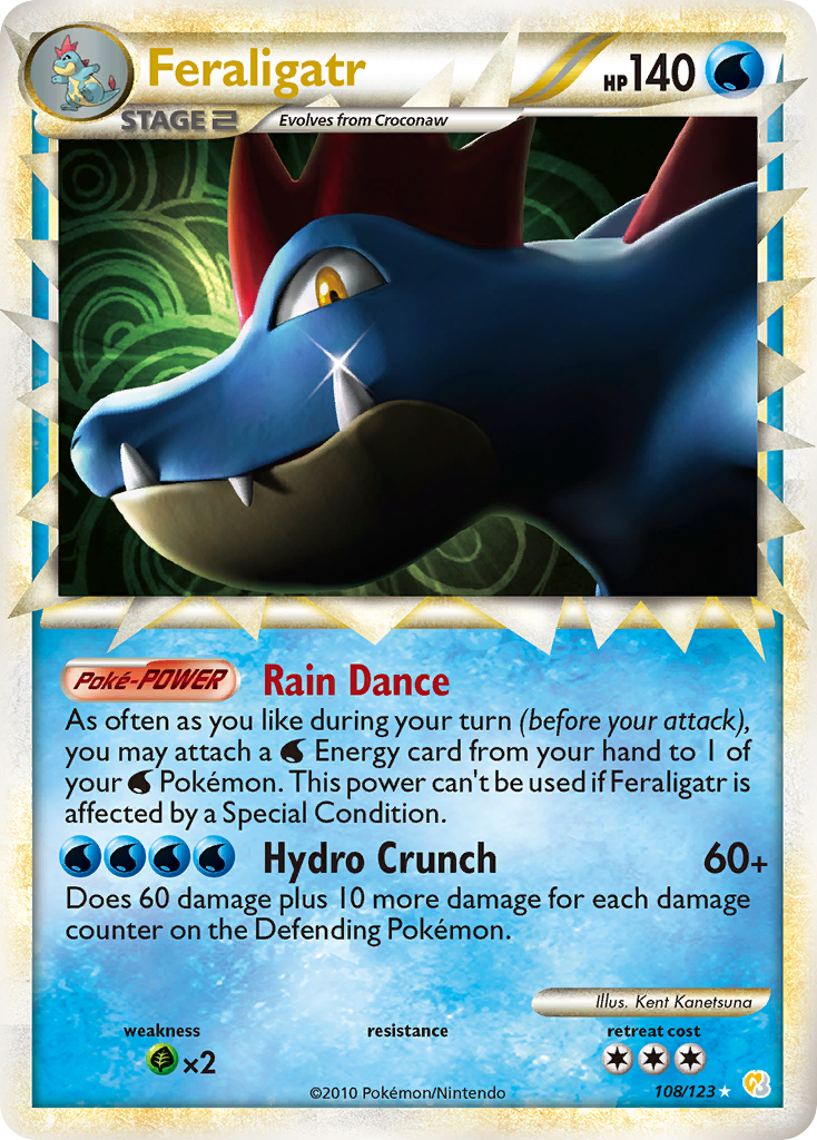 Feraligatr (108/123) [HeartGold & SoulSilver: Base Set] | Card Citadel