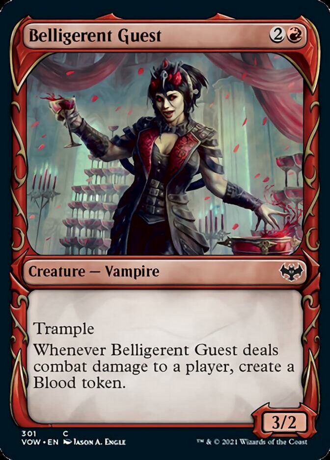 Belligerent Guest (Showcase Fang Frame) [Innistrad: Crimson Vow] | Card Citadel