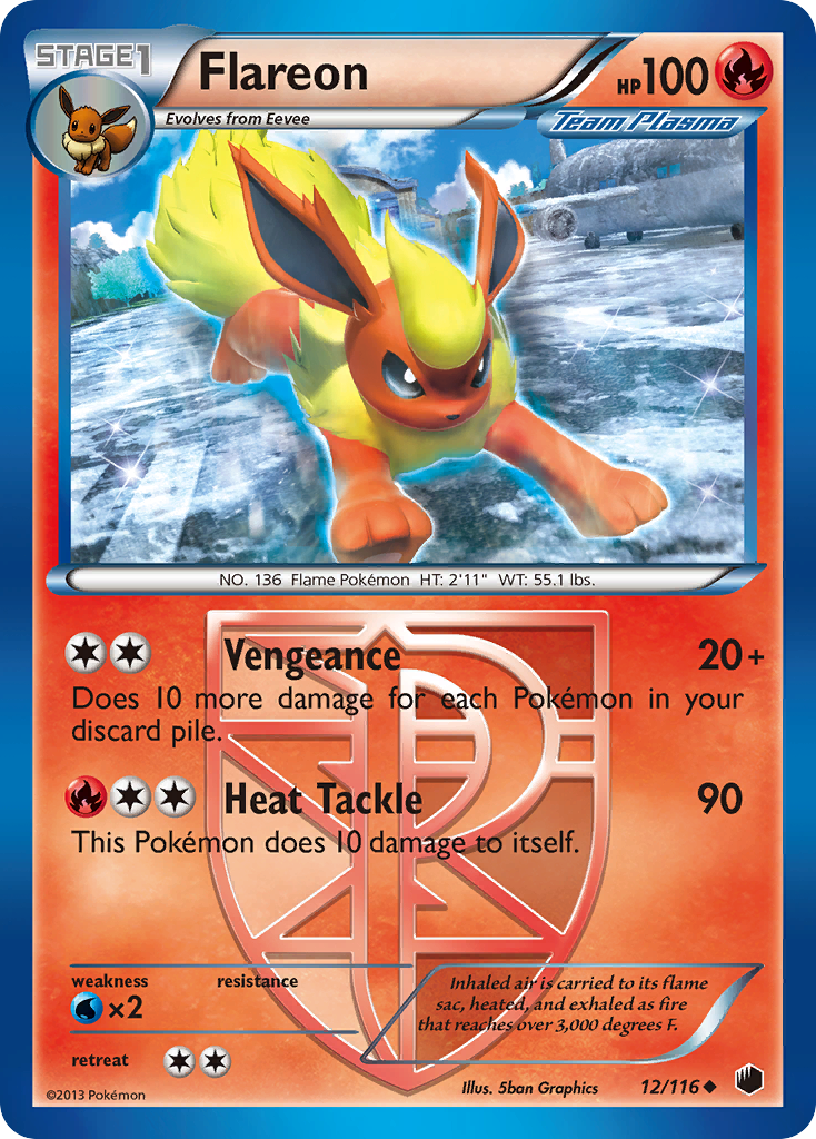 Flareon (12/116) [Black & White: Plasma Freeze] | Card Citadel