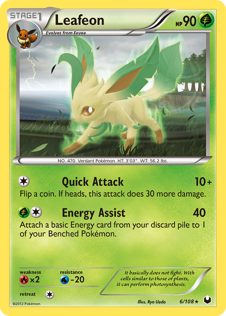 Leafeon (6/108) [Black & White: Dark Explorers] | Card Citadel