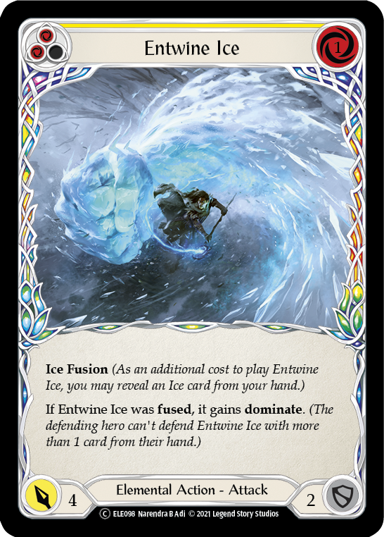 Entwine Ice (Yellow) [U-ELE098] Unlimited Rainbow Foil | Card Citadel