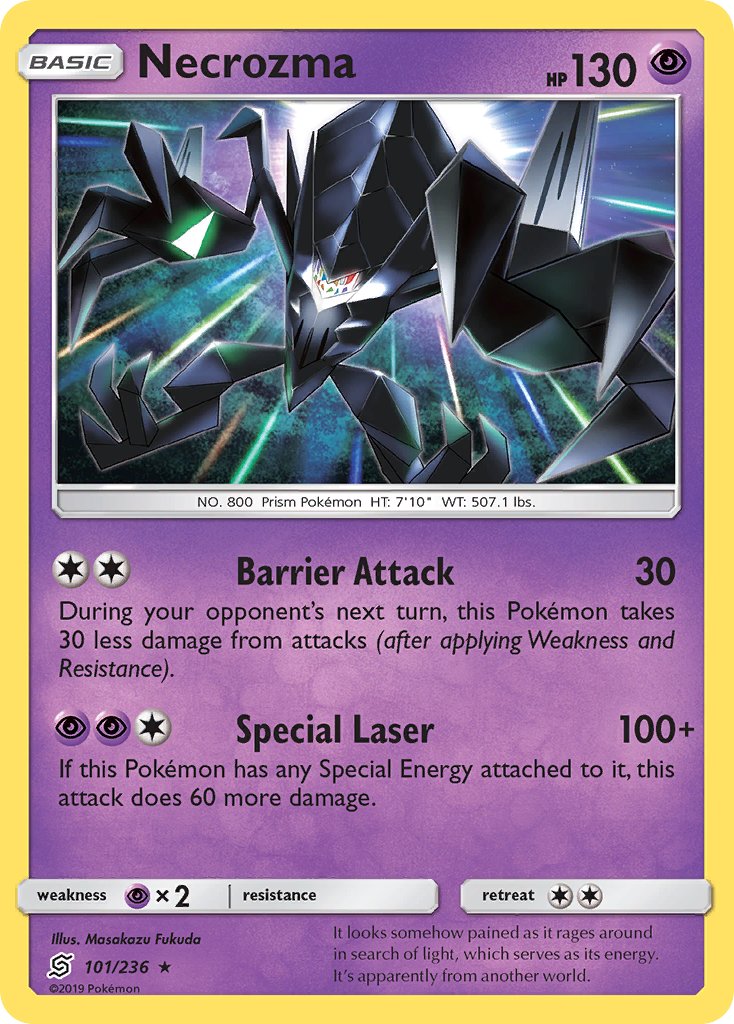 Necrozma (101/236) (Cracked Ice Holo) (Theme Deck Exclusive) [Sun & Moon: Unified Minds] | Card Citadel