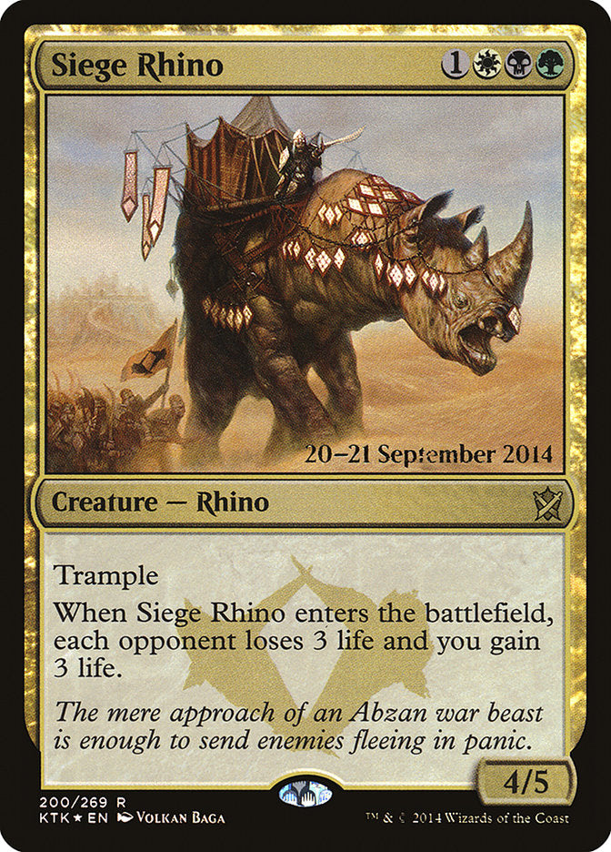 Siege Rhino [Khans of Tarkir Promos] | Card Citadel