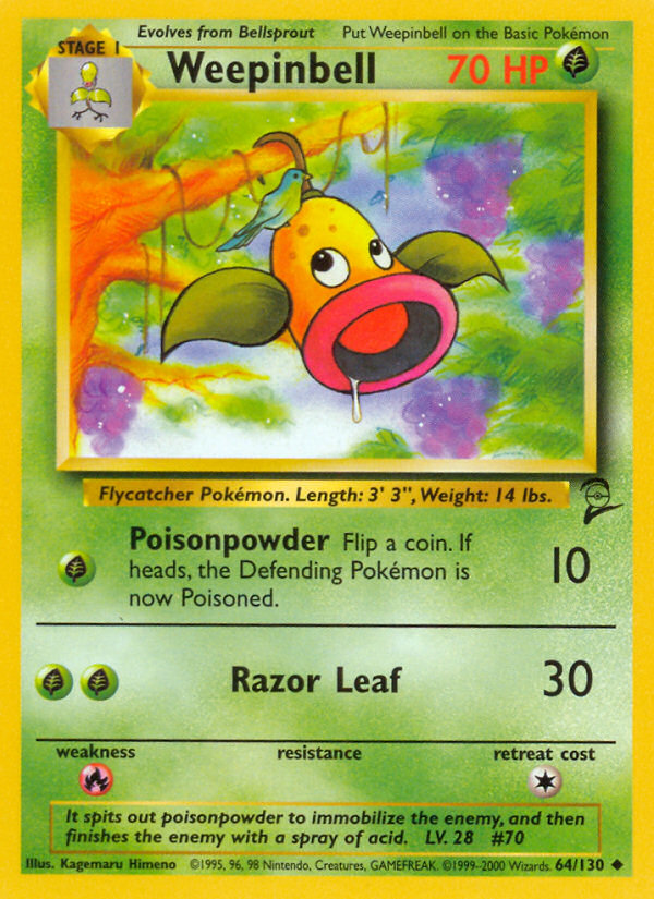 Weepinbell (64/130) [Base Set 2] | Card Citadel