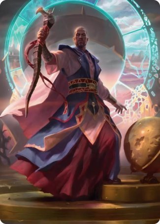 Teferi, Who Slows the Sunset Art Card [Innistrad: Midnight Hunt Art Series] | Card Citadel