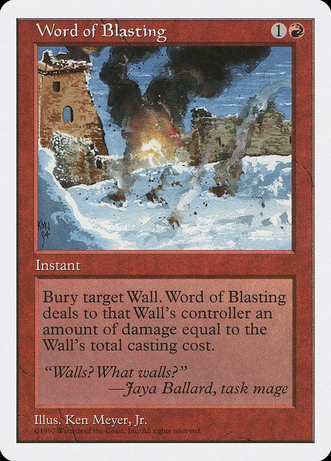 Word of Blasting [Fifth Edition] | Card Citadel