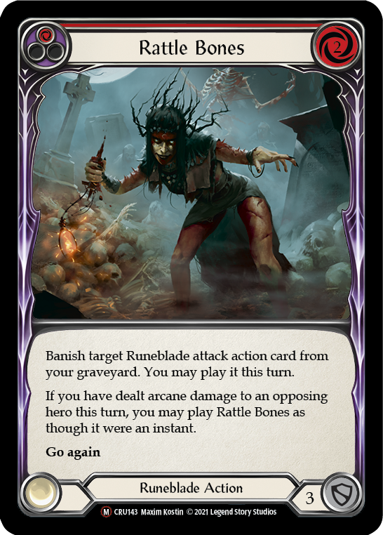 Rattle Bones (Rainbow Foil) [CRU143-RF] Unlimited Rainbow Foil | Card Citadel