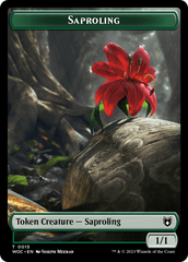 Faerie // Saproling Double-Sided Token [Wilds of Eldraine Commander Tokens] | Card Citadel