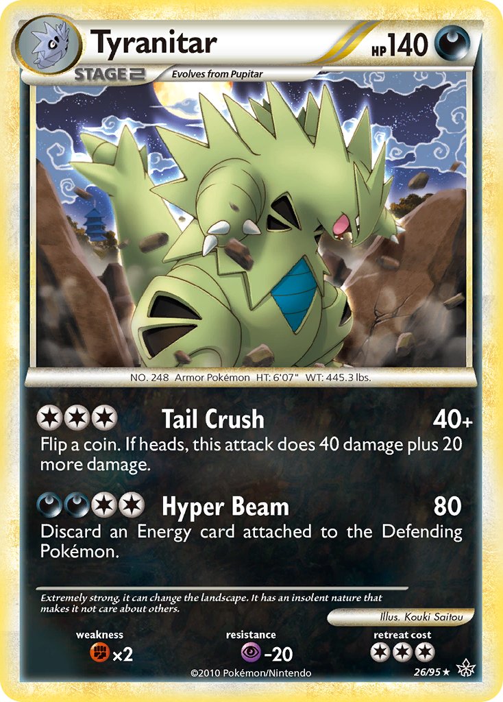 Tyranitar (26/95) (Theme Deck Exclusive) [HeartGold & SoulSilver: Unleashed] | Card Citadel