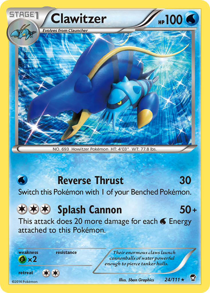 Clawitzer (24/111) [XY: Furious Fists] | Card Citadel