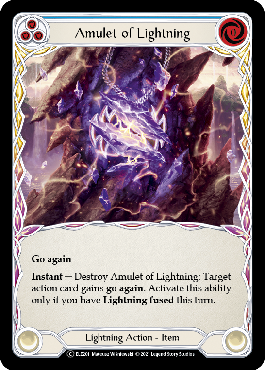 Amulet of Lightning [U-ELE201] Unlimited Rainbow Foil | Card Citadel
