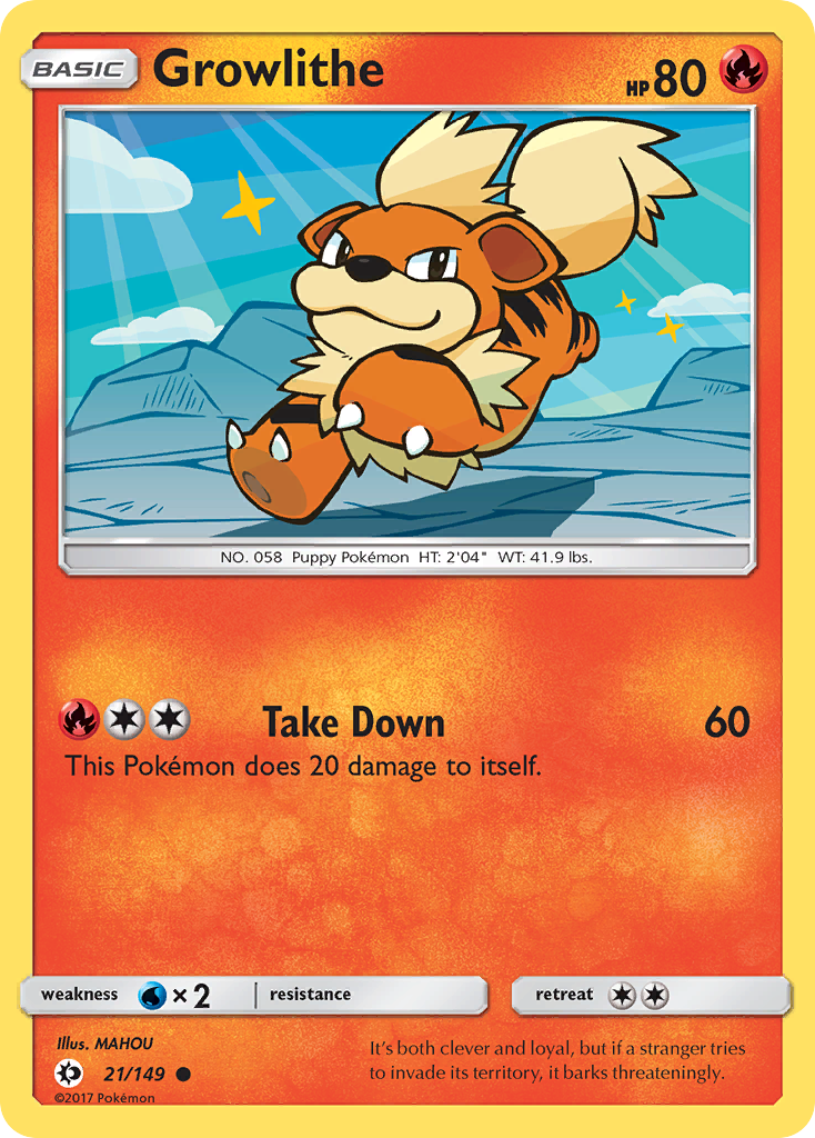 Growlithe (21/149) [Sun & Moon: Base Set] | Card Citadel