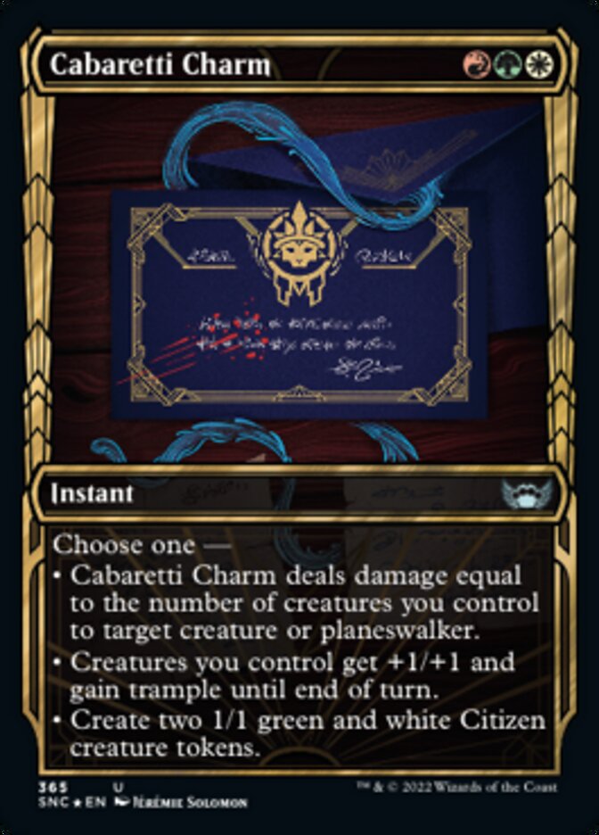 Cabaretti Charm (Showcase Golden Age Gilded Foil) [Streets of New Capenna] | Card Citadel