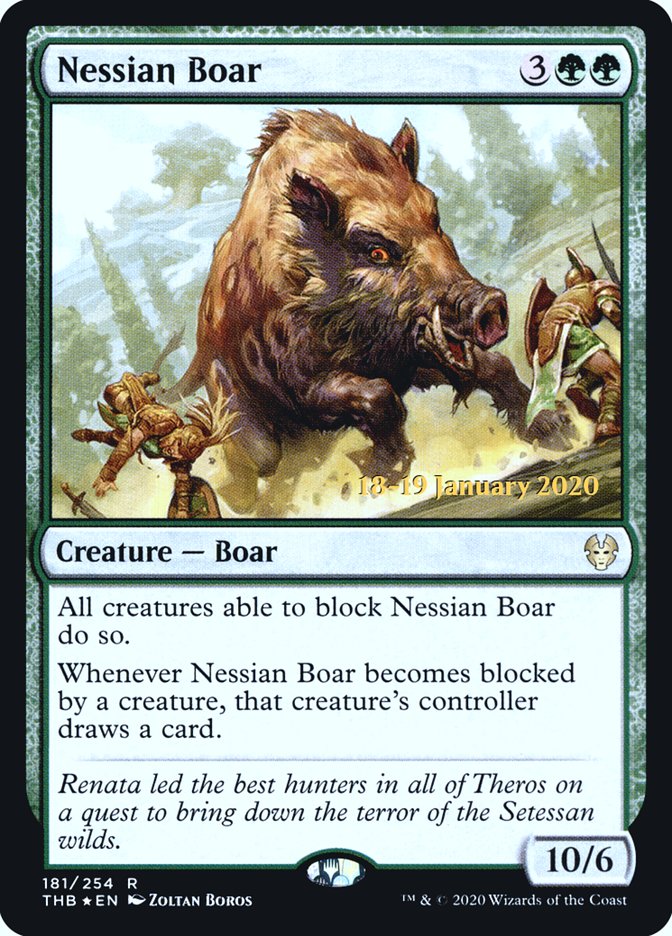 Nessian Boar [Theros Beyond Death Prerelease Promos] | Card Citadel