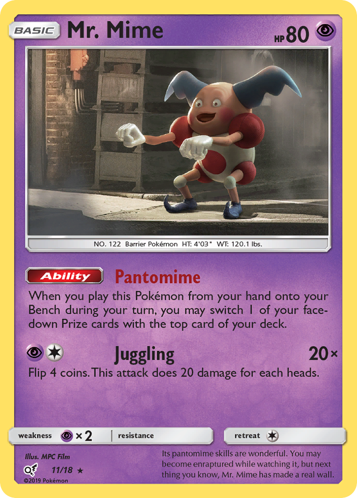 Mr. Mime (11/18) [Sun & Moon: Detective Pikachu] | Card Citadel