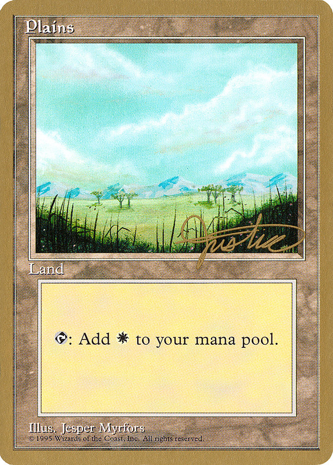 Plains (mj365) (Mark Justice) [Pro Tour Collector Set] | Card Citadel