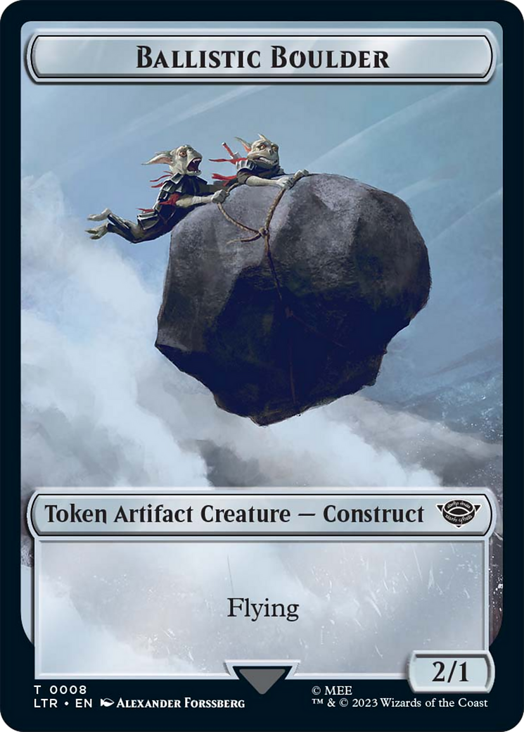 Ballistic Boulder // Food Token (09) Double-Sided Token [The Lord of the Rings: Tales of Middle-Earth Tokens] | Card Citadel