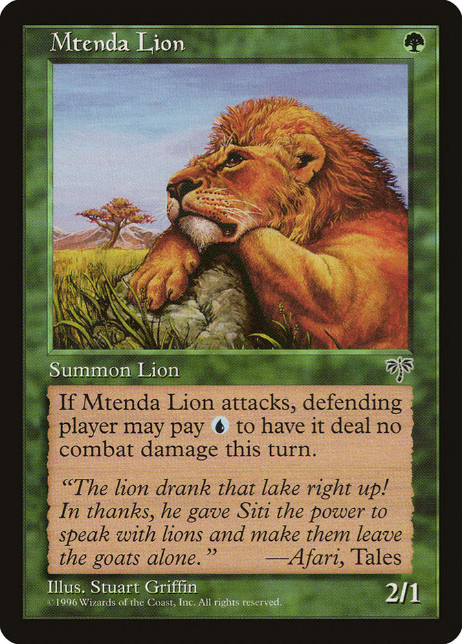 Mtenda Lion [Mirage] | Card Citadel