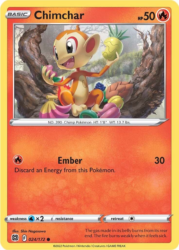 Chimchar (024/172) [Sword & Shield: Brilliant Stars] | Card Citadel