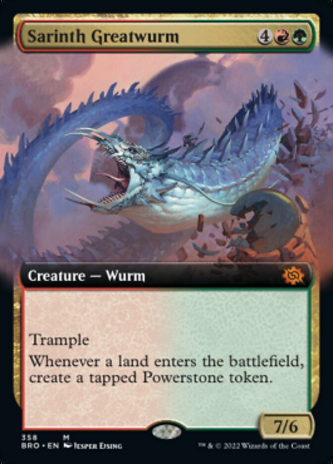 Sarinth Greatwurm (Extended Art) [The Brothers' War] | Card Citadel