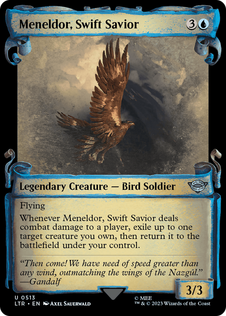 Meneldor, Swift Savior [The Lord of the Rings: Tales of Middle-Earth Showcase Scrolls] | Card Citadel