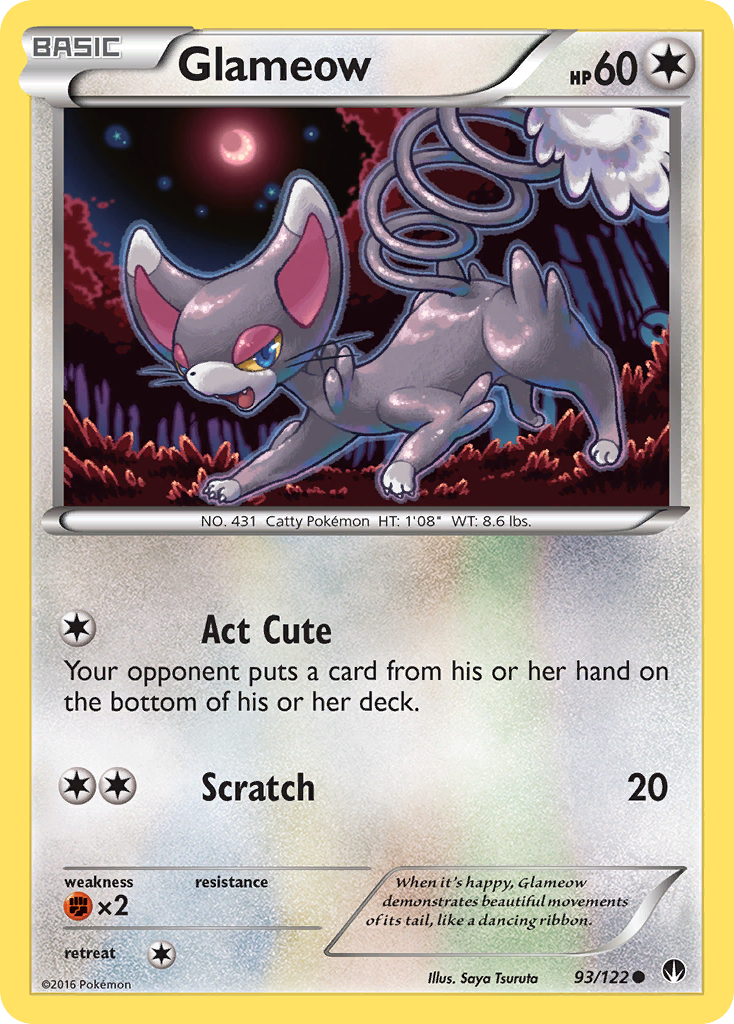 Glameow (93/122) [XY: BREAKpoint] | Card Citadel