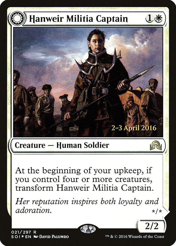 Hanweir Militia Captain // Westvale Cult Leader [Shadows over Innistrad Promos] | Card Citadel