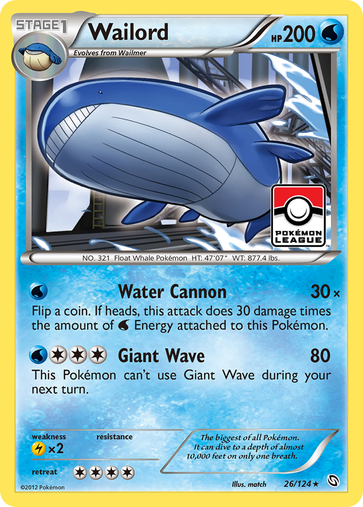 Wailord (26/124) [Black & White: Dragons Exalted] | Card Citadel