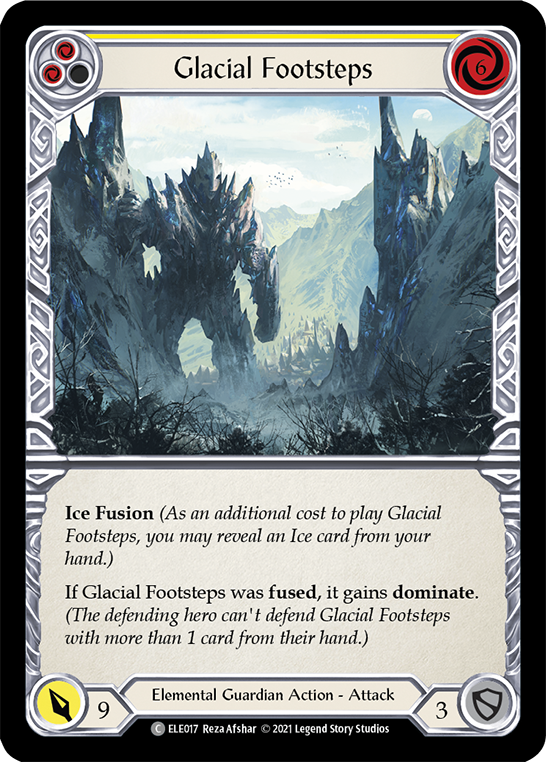 Glacial Footsteps (Yellow) [ELE017] (Tales of Aria)  1st Edition Rainbow Foil | Card Citadel