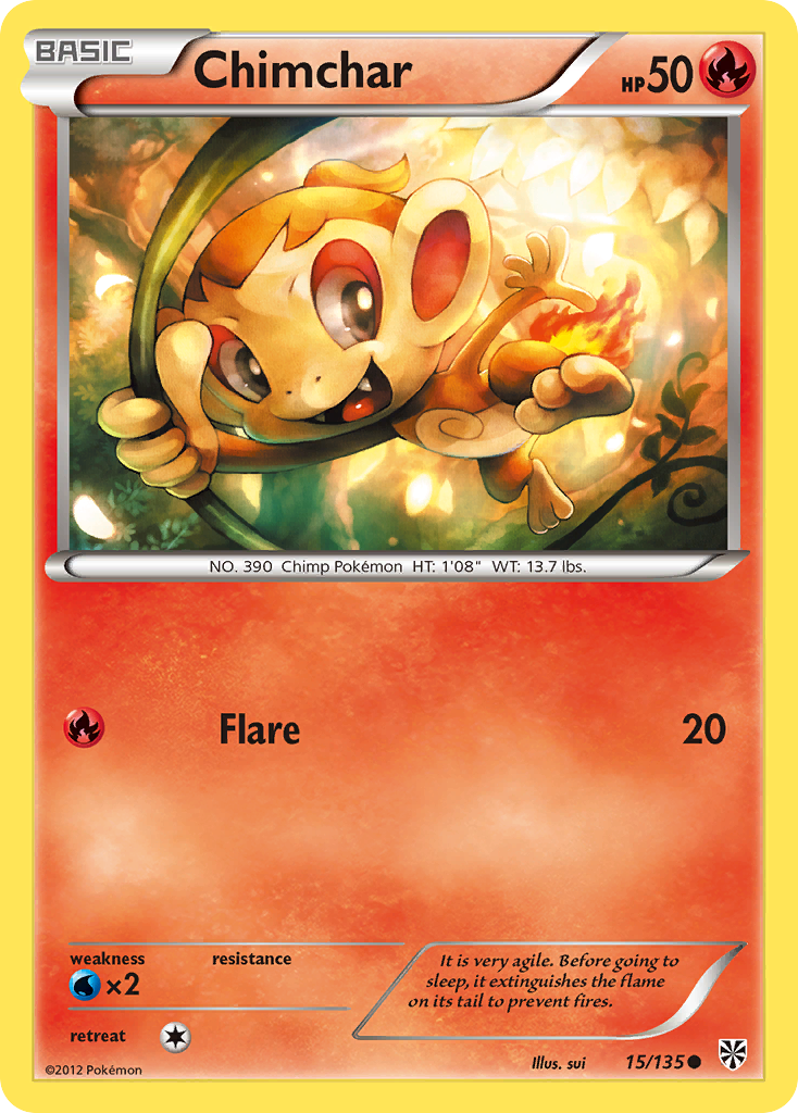 Chimchar (15/135) [Black & White: Plasma Storm] | Card Citadel